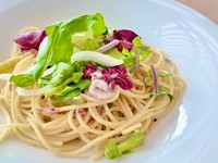 ランチメニューはすべて前菜バー付きです！
【日替わりパスタのメイン＋前菜バー＋スープ＋フリードリンク】
フォカッチャ付きも選べます。

パスタの内容は毎日変わります！
※写真はイメージです