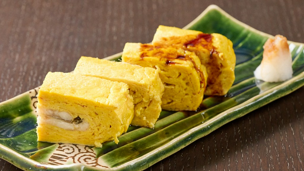 だし巻きのやわらかな甘みが包む、上品な『あ巻き玉子』