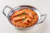 ・バターチキン1000円・チキンティッカマサラ1500円・チキン850円・ほうれん草チキン950円・インディアンチキンマサラ900円・ダルチキン850円・キーマ850円・ほうれん草キーマ950円