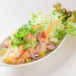・ヤムウンセン890円・グリーンサラダ550円・タンドリーサラダ650円・シーフードサラダ600円・生春巻き6p890円・パパイヤサラダ890円