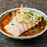 自家製鶏むねハムと四川タレ