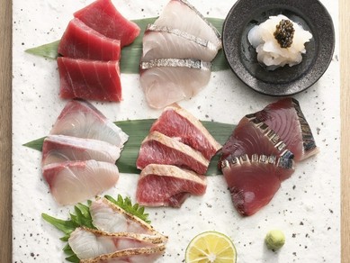 花藻塩じめ熟成お造り盛り合わせ