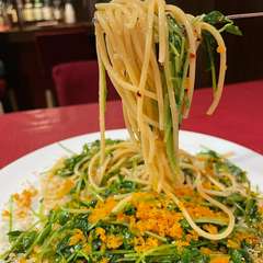 素材の旨み・個性際立つ『石川のカラスミと豆苗のペペロンチーノ　スパゲティ』