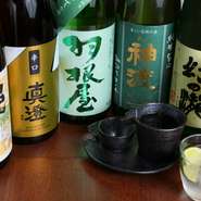スタンダードの日本酒はもちろん、普段御目にかかれない限定品まで取り揃えています。無くなり次第で変わってしまうのでお気入りはお早めに！！

