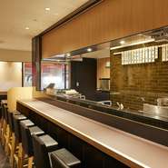 自慢のカウンター席