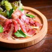 豊西牛もも肉の生ハム（プレザオラ）