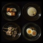 ＜夜のお品書き＞
17時～21時（ラストオーダー20時半）

メニュー掲載の品数・種類は季節により変更することがあります。
当店では国産米を使用しております。