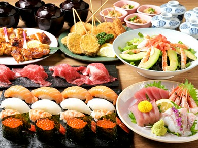 新鮮鮮魚の刺身・お寿司などが楽しめる各種コースもございます♪