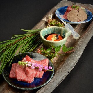 肉割烹套餐胁彦或烤肉套餐红色