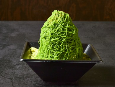 なめらかさとふわふわ感が絶妙に調和する『モンブランソフト　大和煎茶ミルクかき氷（大和抹茶）』
