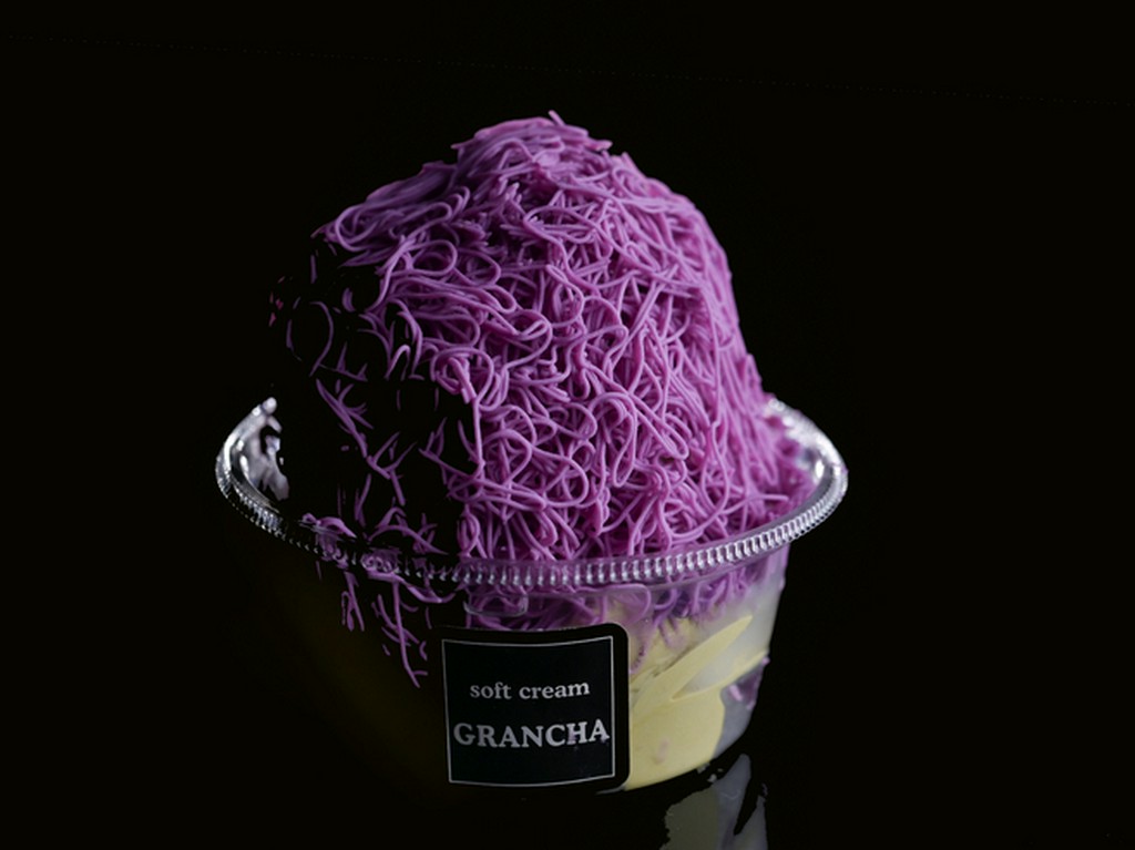 ソフトクリームモンブラン（むらさき芋）