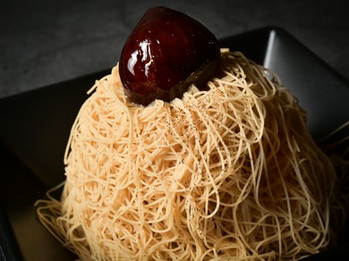 大和茶ケーキのモンブラン（和栗）