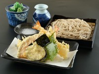 ざるそば・海老天盛合せ