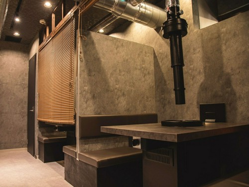 ブラインドで目隠しすることができプライベート空間を演出