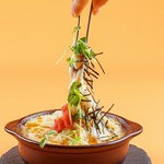 明太子×チーズ！！クリーミーな仕上げで、明太子の辛みとの調和がGood☆小柱の旨味も◎♪