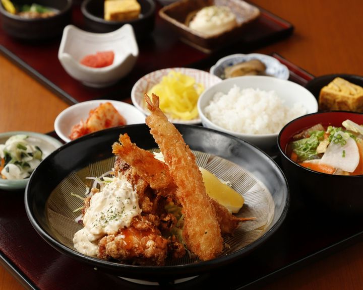 チキン南蛮エビフライ定食