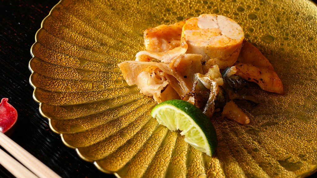 網焼きの香ばしさとぷるぷる食感『河豚たれ焼きあん肝』