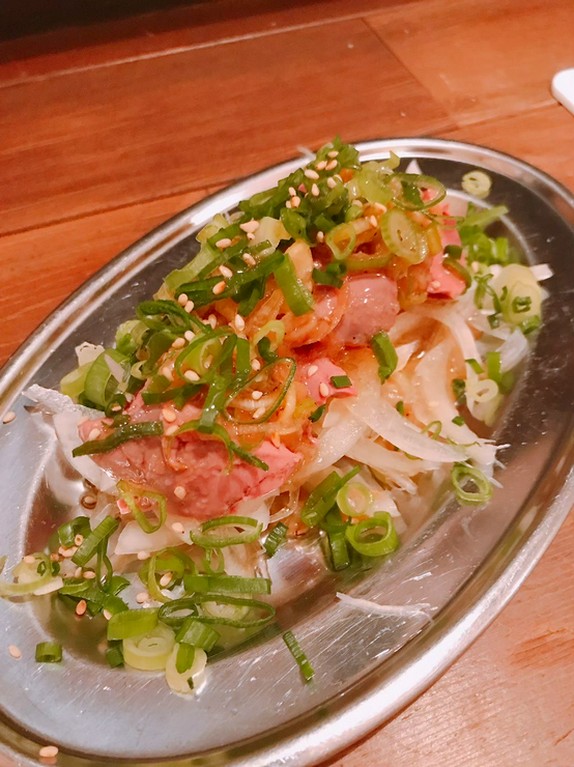 鶏レバーの葱まみれ