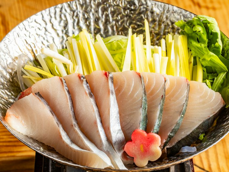 黄ニラと鰆のしゃぶしゃぶ