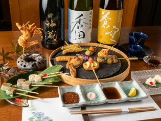 新鮮な朝採鮮魚、季節野菜を使用。旬と鮮度にこだわった食材選び