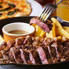 1ポンドリブロースステーキ　フライドポテト添え