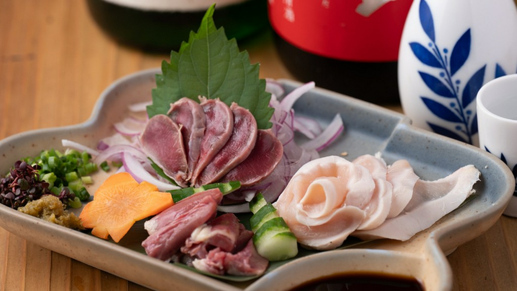 【鶏刺三点盛り（砂ずり・ムネ・ハツ）】