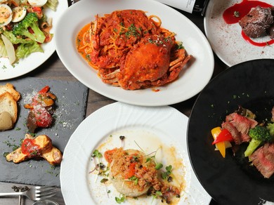 パスタや前菜、焼きリゾット