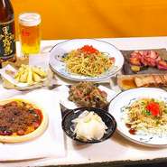 プラス500円（税込）でドラフト生・角ハイ・翠ジン・だいやめ等も飲み放題!!
（グループ全員の参加が必要となります）