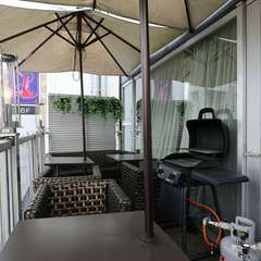 屋外でもBBQが利用可能