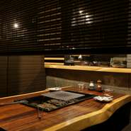 他のお客様の目も気にならない半個室