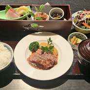 和洋折衷御膳（リブロースステーキ）