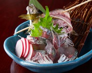 活アジ刺身