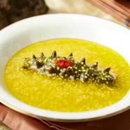 ナマコのあわ（雑穀）煮込み／Boiled Sea Cucumber with Millet