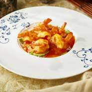 車海老のチリソース／Prawn with Chili Sauce