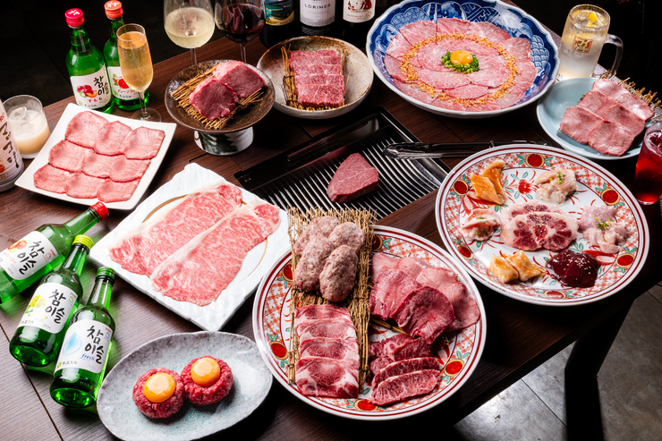 Premium all-you-can-eat and drink yakiniku course
