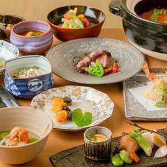 多肴旬菜料理＋牛肉ステーキ＋あわび料理　全20品