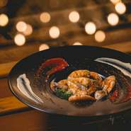 ゴロっと香ばしいバジルシュリンプ