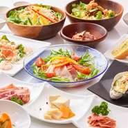 新鮮な食材をたっぷり使った絶品料理を、思う存分満喫できる