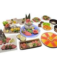 忘年会に続き、新年会も是非肉匠晃苑で。
料理長の自慢の逸品をコース料理に仕上げました。
オプションで飲み放題をお付けすることも可能です。