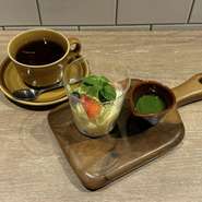 マスカルポーネと抹茶の風味♪