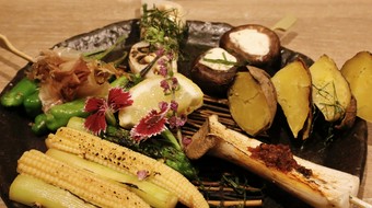 炭焼野菜串盛り合わせ