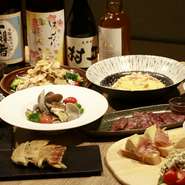 ※飲み放題は、150分制（L.O.120分）となります。
※写真はイメージです。
※2日前までにご予約ください。
※仕入れ状況により、メニューが変更になる可能性がございます。
※詳細に関しては店舗にお問い合わせください。