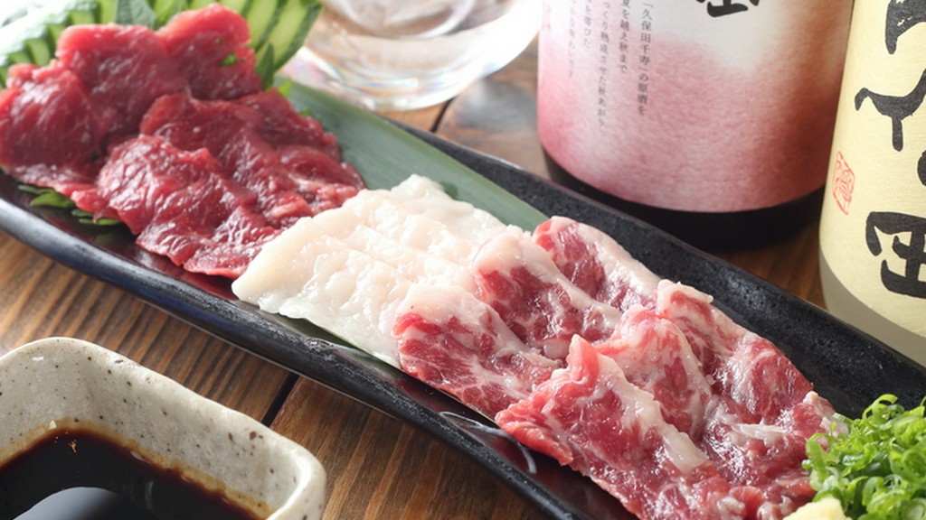 肉のクオリティが高く、新鮮でおいしい『桜馬刺し』