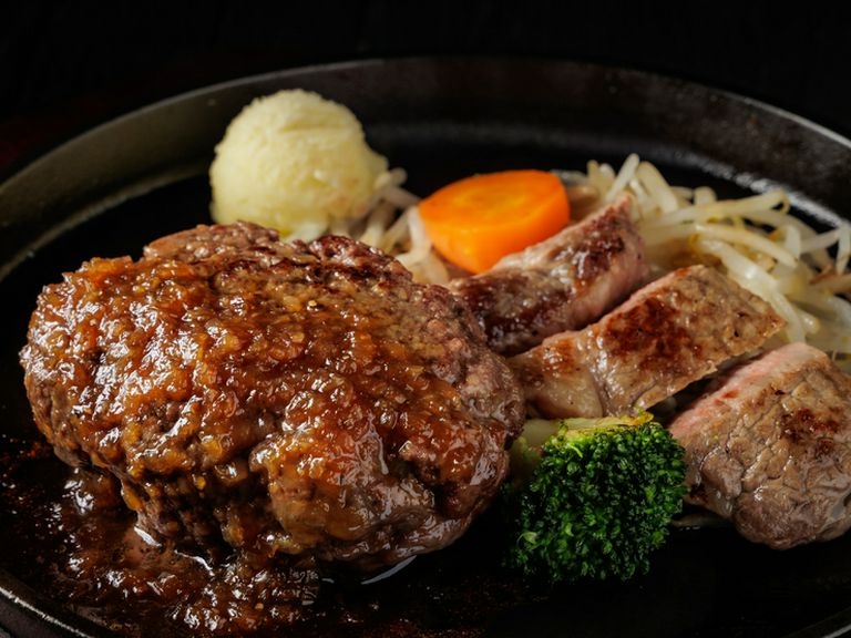 熟成淡路牛ステーキハンバーグコンボ