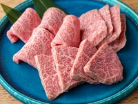 スペシャリスト厳選の霜降り肉を楽しめる一皿。霜降りながらもサラリと上質な脂は、心地良い余韻をもたらします。赤身肉の旨みに定評がある【城と七宝】が、自身を持って薦める霜降り肉をぜひ賞味あれ。
