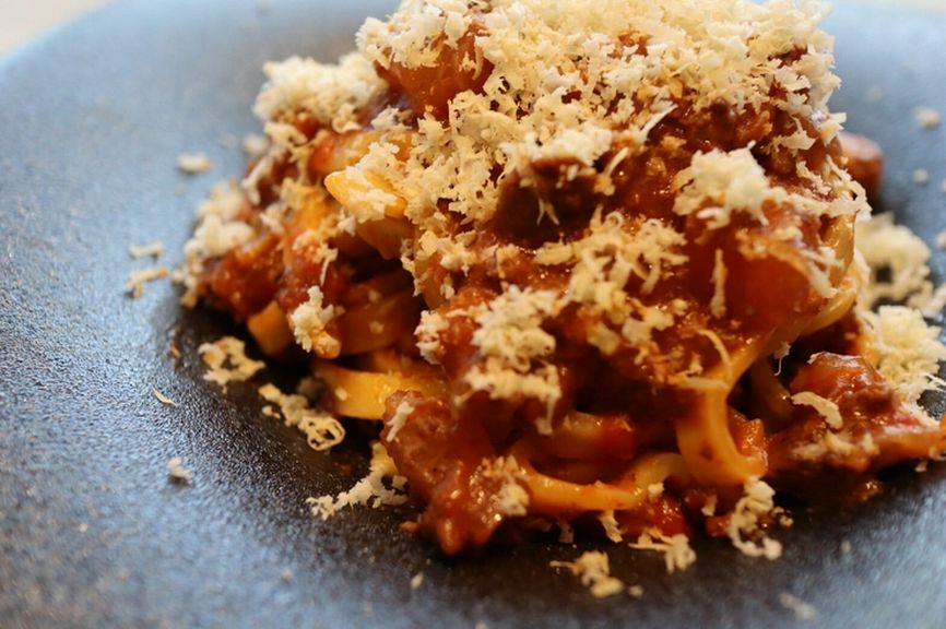 道産牛と山わさびのボロネーゼ