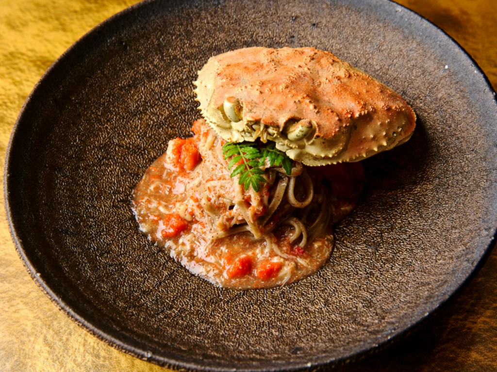 香箱ガニの蕎麦