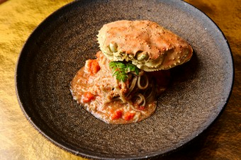 香箱ガニの蕎麦