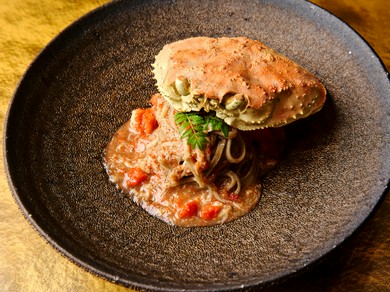 香箱ガニの蕎麦