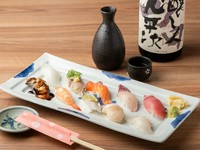 お酒や料理の合間にサクッとつまめる『にぎり十種』
